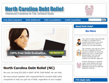 Tablet Screenshot of ncdebtrelief.org